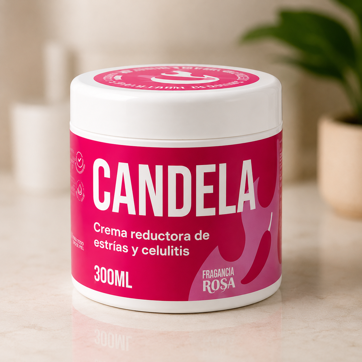 CANDELA Crema Reductora de Estrías y Celulitis | Piel Más Lisa, Firme y Radiante