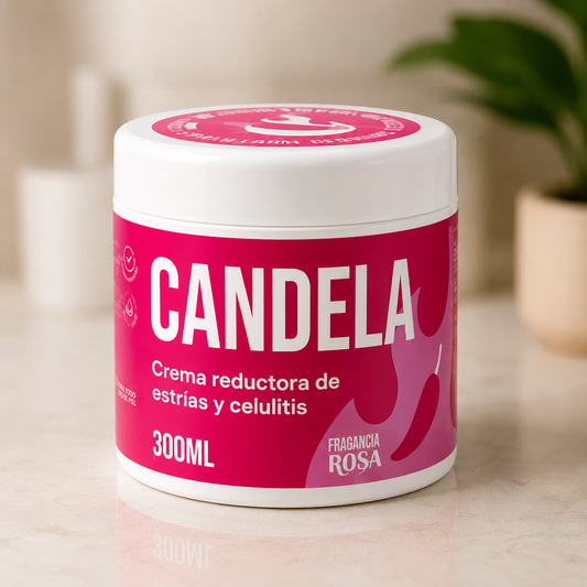 CANDELA Crema Reductora de Estrías y Celulitis | Piel Más Lisa, Firme y Radiante